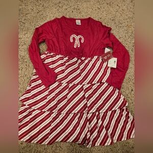 NWT Gymboree Red and White Striped  Candy Cane Dress Size 7